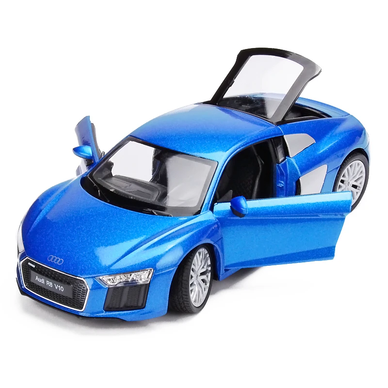 Модель автомобиля Welly 1:24 2016 Audi R8 V10 имитация красивой игрушечной машины из литого