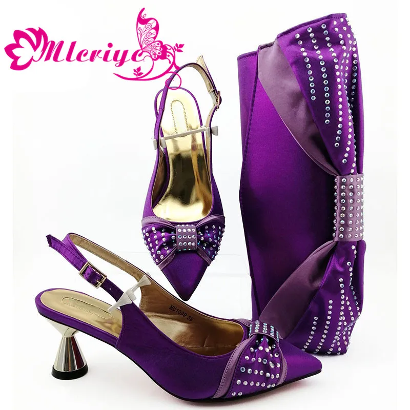 

Italian Shoe with Matching Bags African Shoe and Bag Set for Party In Women Italian Shoe with Bag set