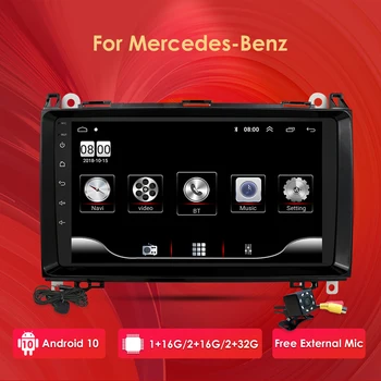 

Car Multimedia Player Android 10 2 Din GPS Autoradio For Mercedes Benz B W245 B150 B160 B170 B180 B200 B55 Sprinter Vito 2G+32G