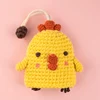 Cartoon Knitted Ainmal Keychain Girl Boy Couple Airpod Pendant Storage Key Holder Bag Car Lanyard Cute Jewelry Accessory Gift 1