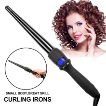 Бигуди для волос, роликовые профессиональные щипцы для завивки волос, 19 мм, ЖК-дисплей, керамические волосы, Вэйвер, груша, ролик с цветочным рисунком, конус для завивки конических волос