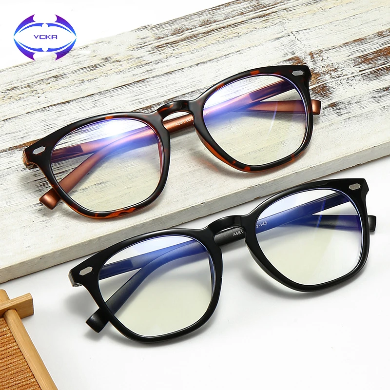 Best VCKA Anti Blue Light Blocking Computer Glasses Men Radiation Protection Eyeglasses Clear Gaming Women TR90+Aluminum Eyewear