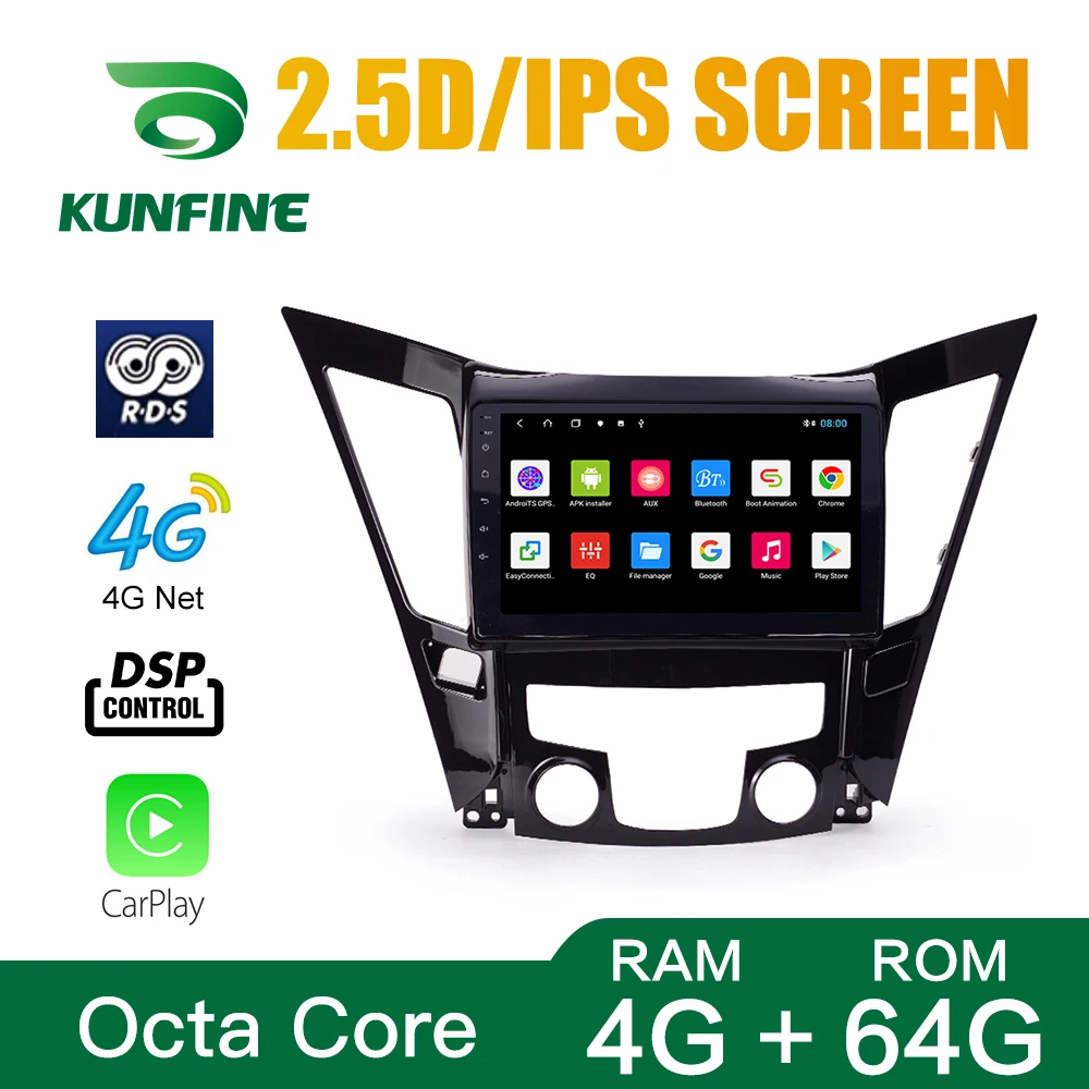 Octa Core 1024*600 Android 8.1 Car DVD GPS Navigation Player Deckless Car Stereo for Hyundai Sonata 2011-2013 2.0L Headunit
