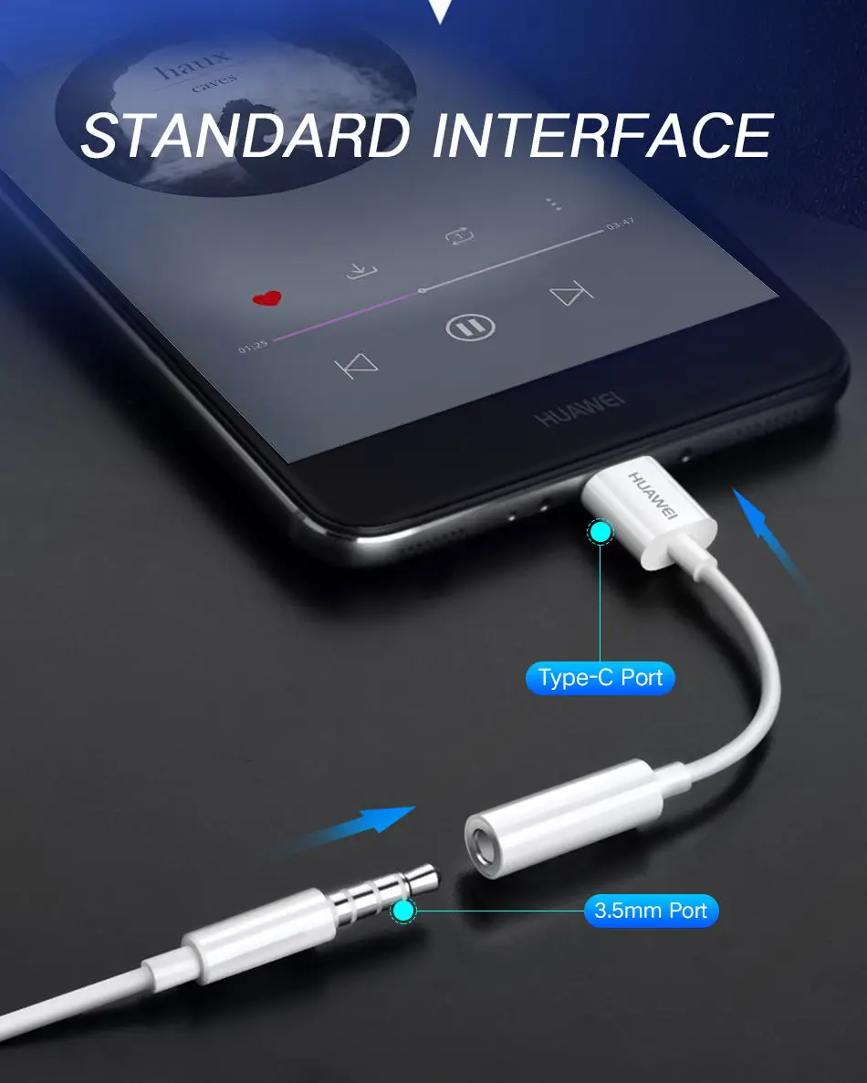 Huawei аудио кабель type C 3,5 Jack кабель для наушников USB C до 3,5 мм Наушники Адаптер для huawei P10 P20 pro mate 10 Pro 20
