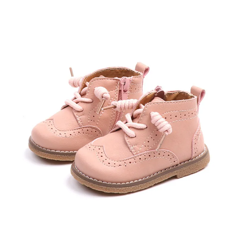 

DIMI 2019 Spring/Autumn Baby Boots Toddler Leather Shoes Comfortable Soft Bottom Infant Shoes 0-3 Year Little Girl Boy Boots