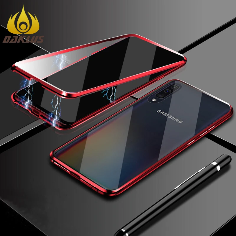 

Armor case for Samsung Galaxy S8 two sided tempered glass case for Galaxy S7 S8 S9 S10 5G Plus A50 Galaxy Note 8 9 10 Pro case