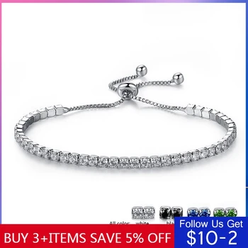 

CodeMonkey 7 Color Style Simple Clear Crystal Zircon Bracelet For Women Adjustable Bracelet Jewelry 2020 New Design CMB76