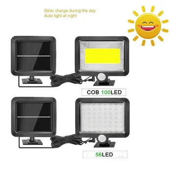 

Solar Light 56/30 LED Auto PIR Motion Sensor With Remote Control Garden Wall Solar Lamp For Outdoor Waterproof Newest Design spl