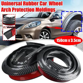 

2pcs 1.5m Rubber Car Mudguard Trim Wheel Arch Protection Moldings for most cars trucks SUVs Car Styling Moulding