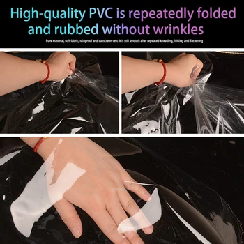 

Waterproof Greenhouse 0.4mm Transparent PVC Agricultural Balcony Reusable Garden Plant Rain Protection Outdoor Tarp Accessories