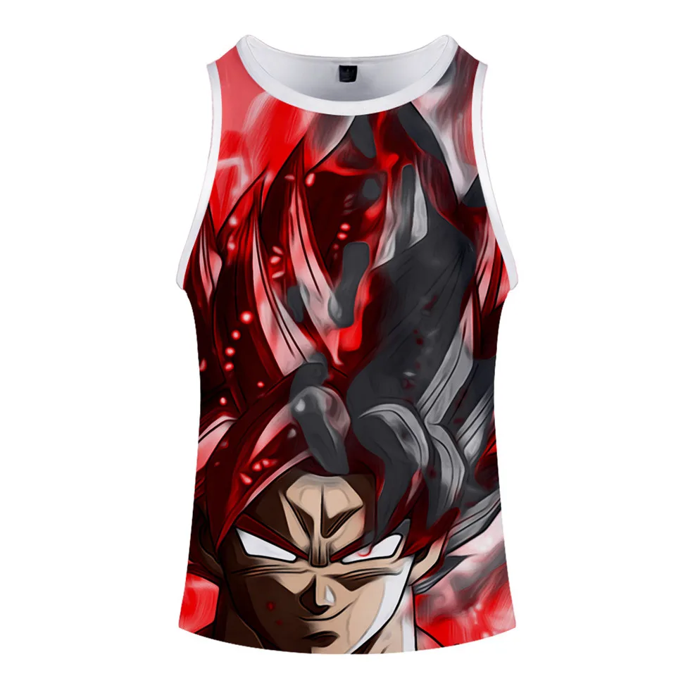 Dragon Ball Z Goku, 3d принт, майка для спортзала, Мужская модная футболка без рукавов для фитнеса, аниме, майка для бодибилдинга, топы, Летний жилет