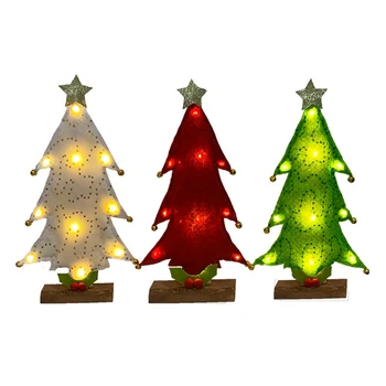 

Christmas Mini Led Gifts Hanging Pieces Table Top Christmas Tree Light Small Christmas Tree Festive Party Supplies for New Year
