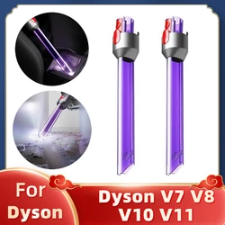 Para dyson v11/cyclone v10/v7/v8 aspirador de pó peças reposição acessórios led luz tubo fenda ferramenta