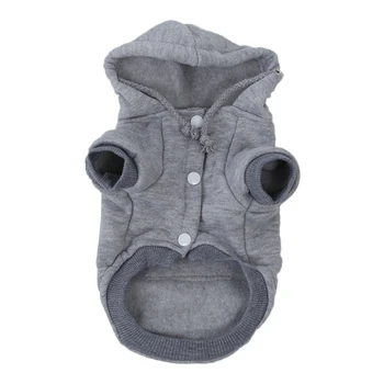 

Cat Dog Clothes Winter Warm Knitwear for Christmas Puppy Dog Jacket Hooded Coat Clothing (Gray, L)