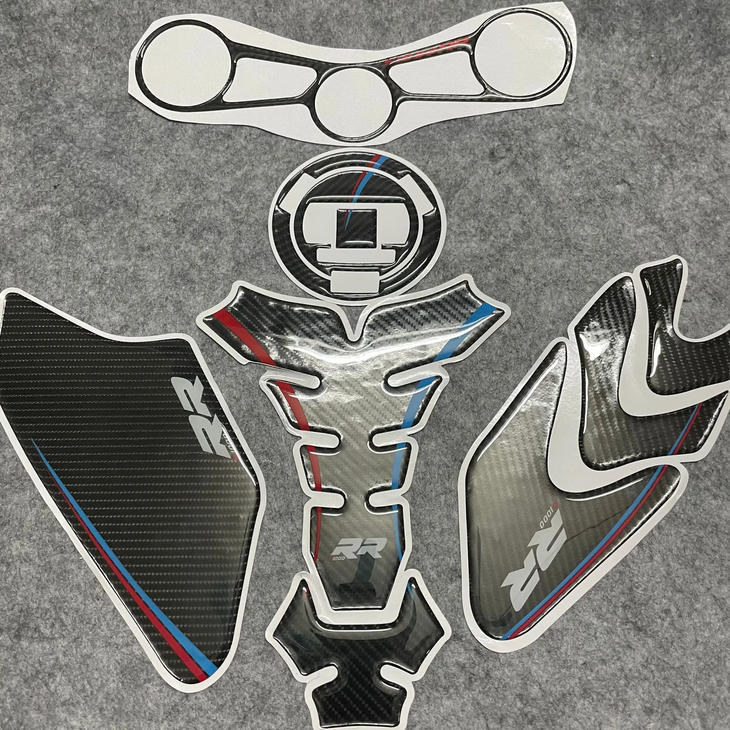 motorcycle Upper Triple Yoke Cover Protector Decal sticker Tank Cap Cover Pad sticker Fuel Tank Sticker for BMW S1000RR 15-20 reflective motorcycle side strip fender body alien head fairing upper sticker fuel tank decal waterproof for s1000rr hp4