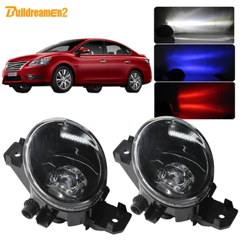 

Buildreamen2 For Nissan Sylphy 2006 2007 2008 Car Accessories H11 LED Bulb 4000LM Lens Fog Light Devil Eye DRL Function 12V