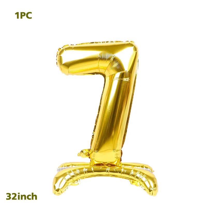 32 дюйма количество Фольга на день рождения воздушные шары постоянного 3D шара с цифрой цифры Happy День рождения украшения дети шары - Цвет: 1PC