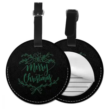 

NOISYDESIGNS Merry Christmas Suitcase Luggage Tags Identifier Label ID Address Holder Environmental Protection Luggage Tag