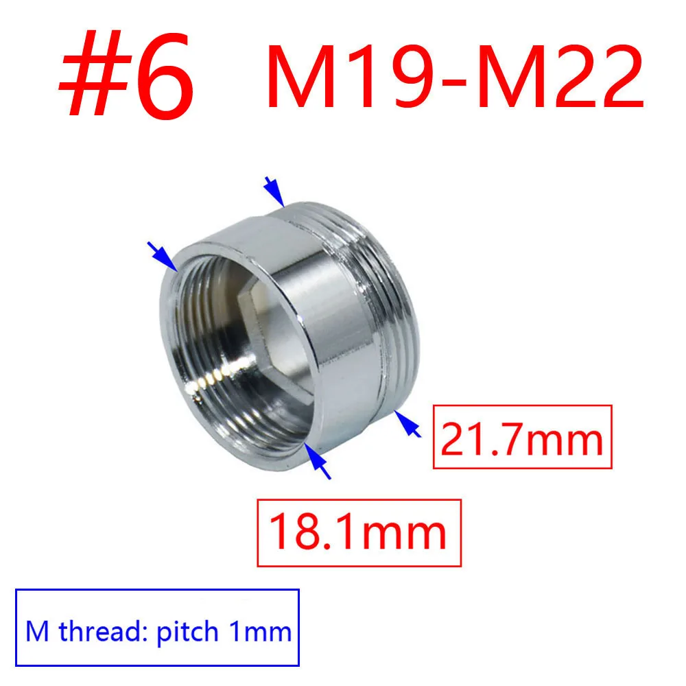 Silver 1/2" M16/17/18/19/20/22/24/28 Thread Connector Brass Male Female For Bubbler Water Purifier Faucet Copper Fittings