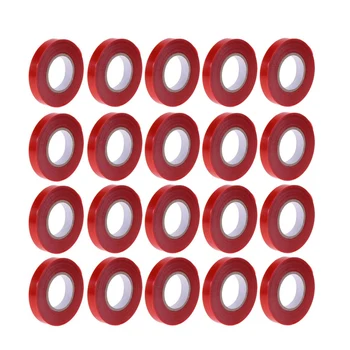 

20Pcs/Set 1/2 Inch Red Stretch Tie Tape Roll Garden Tie Tape Gardening Tools for Indoor Outdoor Patio Plant Fruit Tree
