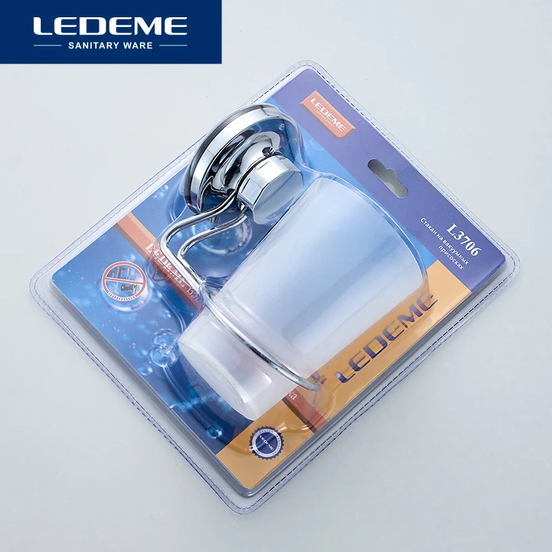 LEDEME Single Cup Holder Wall Mounted Toothbrush Tumbler Holder Cup Stand Bathroom Accessory L3706
