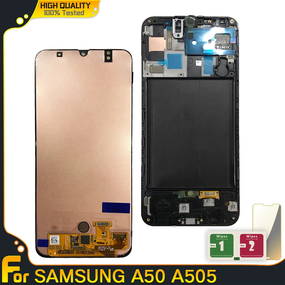 ЖК-дисплей для Samsung Galaxy A50 A505 дигитайзер сенсорного экрана сменная рамка A505F/DS A505F