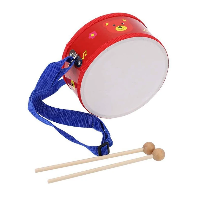 XKSIKjians Baby Toys Children Cartoon Snare Drum Percussion Instrument Educational Musical Gift Newborn Brain Development Toys for Infants Toddler Red 