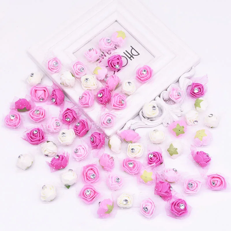 50/100/150pcs PE Foam Rose Head Diamond Artificial Flower for Valentine Event Wedding Party Festival Home Decor Fake | Дом и сад