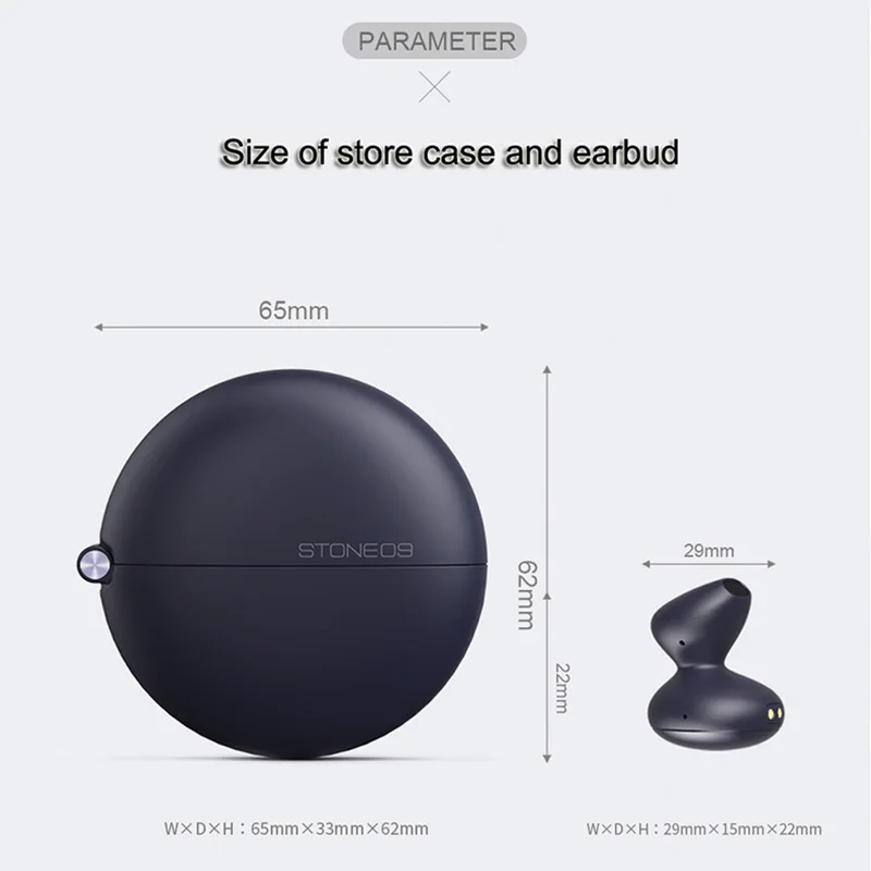 Stone 09 мини-наушники-вкладыши Bluetooth 4,2 невидимые наушники для бизнеса, видео, игр