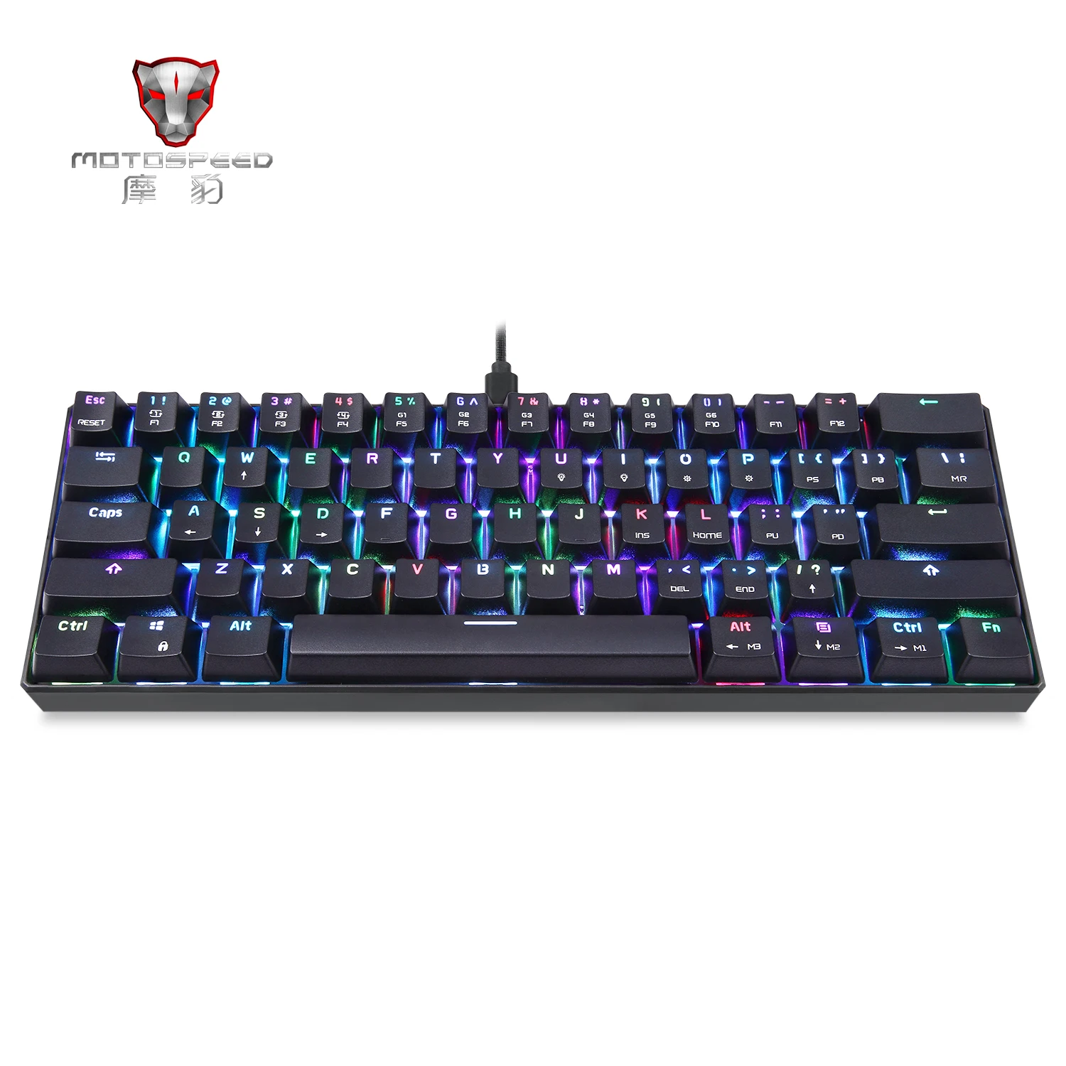 MOTOSPEED CK61 NKRO Mechanical Keyboard RGB Backlight with Kailh BOX Switch Gaming Keypad 2ms Response Speed All Anti-ghost Keys