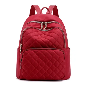 

Canvas Girl School Backpack lattice Womens Teen Schoolbag Fashion Women Backpack Mini Soft Touch