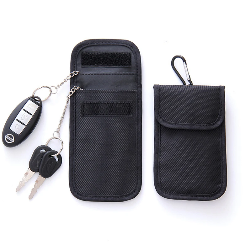 

Faraday Car Keys Storage Bag Credit Card RFID Blocker Protector FOB Shielding Signal Blocking Bag Cover Keychain Key BAG1032