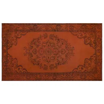 

Handmade Orange Vintage Overdyed Turkish Area Rug 179x302 Cm-5'10''X9'11''