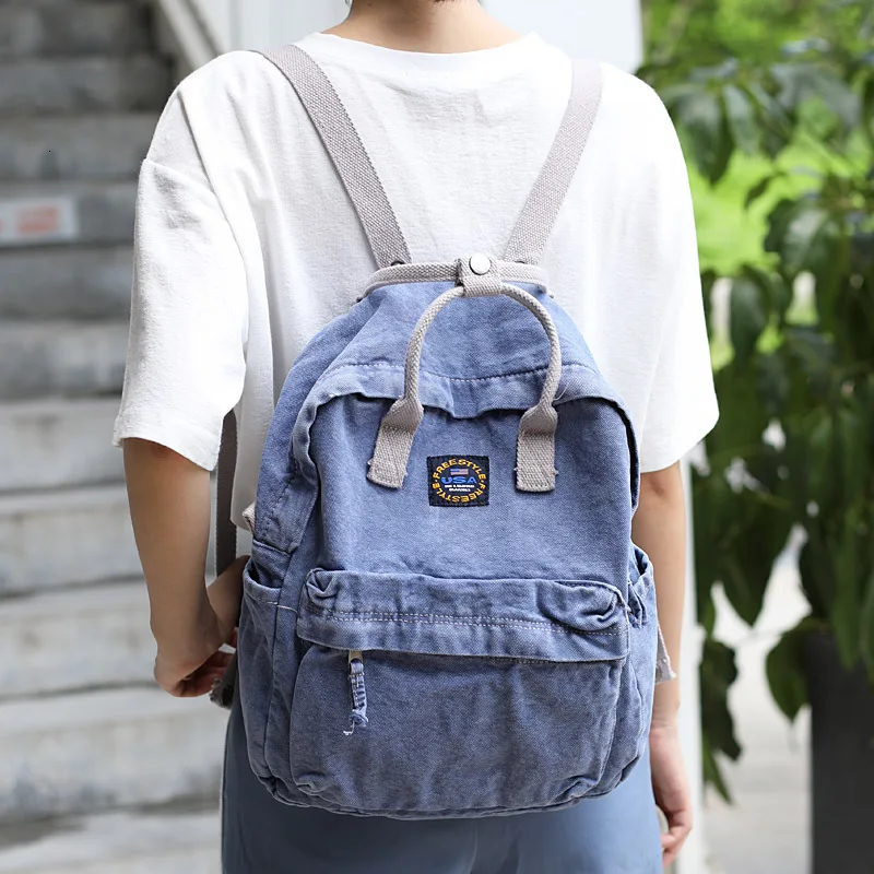 

Fashion Retro Student Girls School Bag Back Pack Canvas Bags For Women 2019 Luxury Handbags Women Bags Designer Shoulder Bag Sac