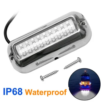 

3528 Chip Set White 27LED Underwater Boat Ship Marine Transom Light Lamp 316 Stainless Steel CE Certifications
