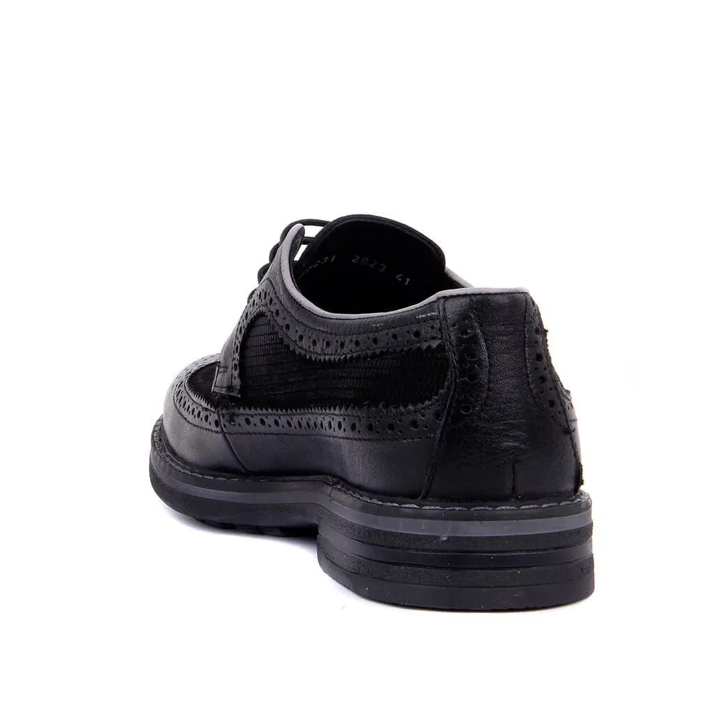 Sail-Lakers/черные Броги из натуральной кожи на шнуровке; мужская повседневная обувь; обувь в стиле Дерби