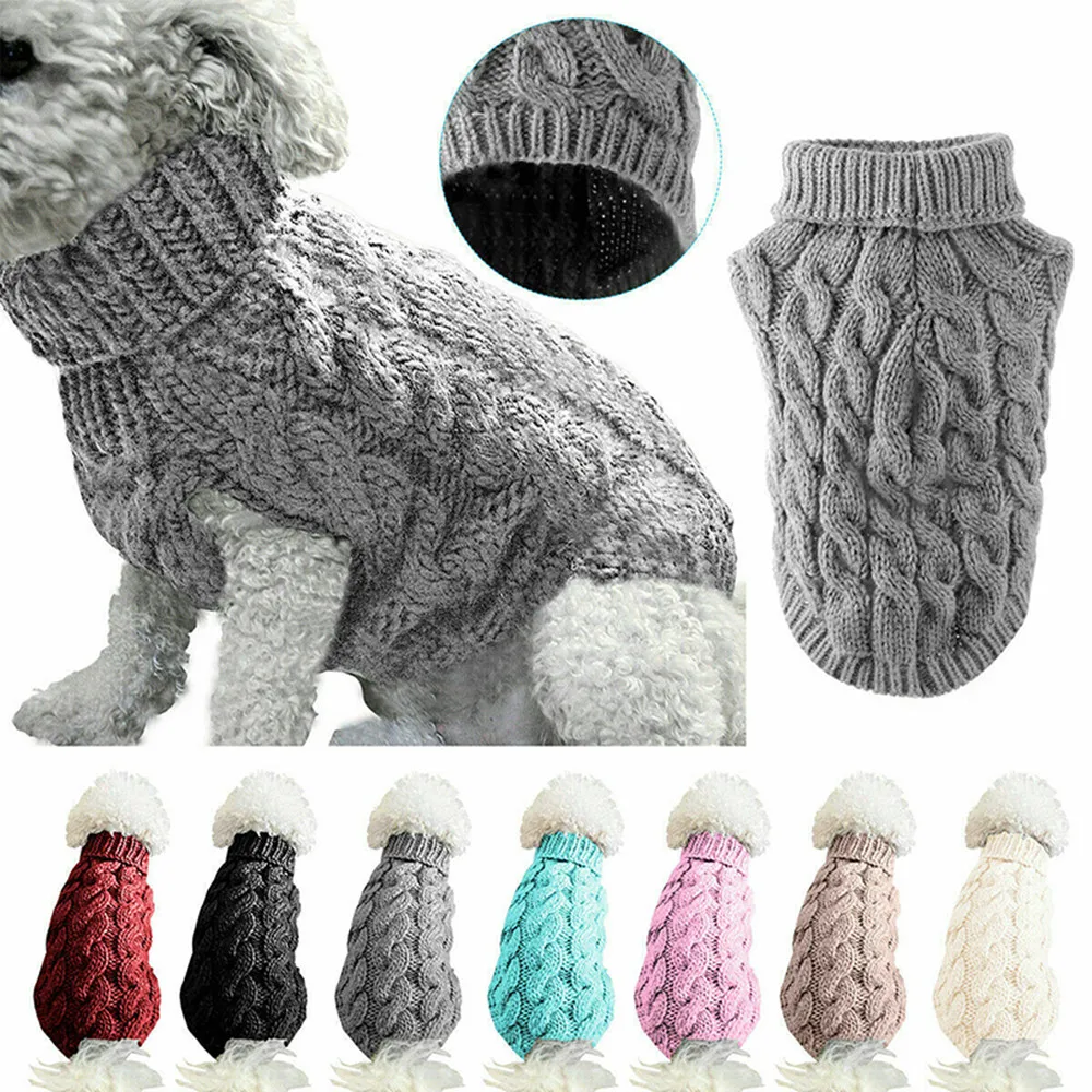 

New Winter Dog Sweater Jumper Warm Small Dog Clothes Puppy Sweater Pet Clothing Dog Knitting Cloth Christmas Dog Sweater Coat