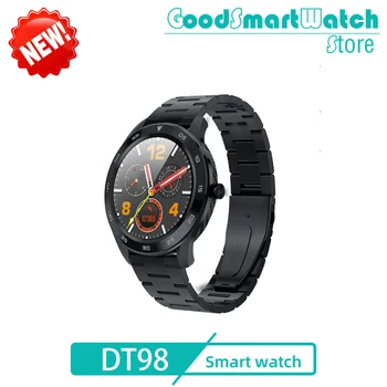 

Good Smart watch DT98 men Watch IP68 Waterproof 1.3 Full Round HD Screen ECG Detection Multi Dials Smartwatch Fitness Apple 5.0