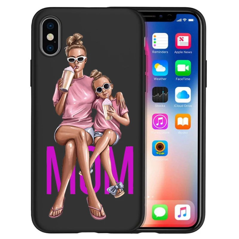 Супер мама мода мама папа милый babay чехол для телефона для iphone 8 7 X XS Max XR 11 11 Pro Max 6 7 8 Plus 5S SE чехол Etui