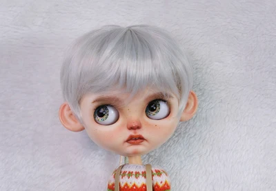 Blythe Doll Eulation Hair Fits BJD Doll 1/6 Fashionably Sunny Handsome Micro Roll Easy Lamp High Temperature Silk Wigs Dark Lila