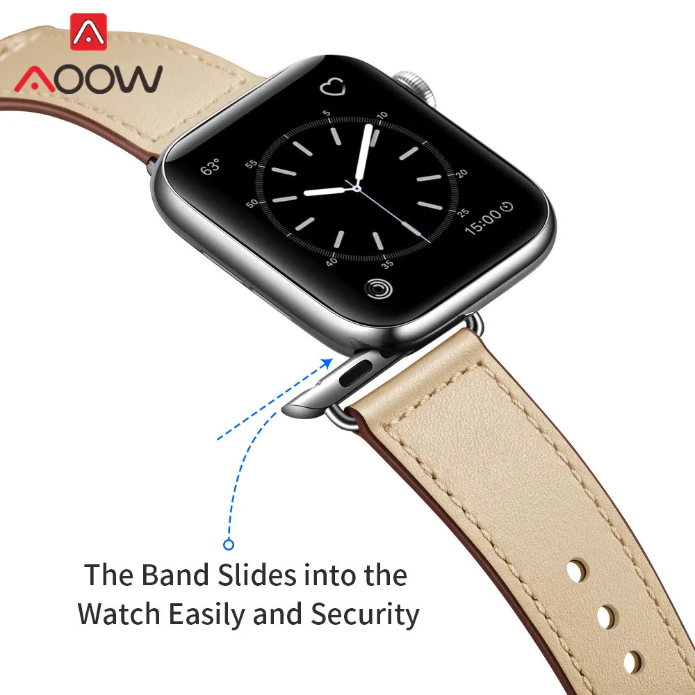 Ремешок из натуральной кожи петлевой для часов Apple Watch 38 мм 42 мм 40 мм 44 мм браслет ремешок Карлос Корреа аксессуары для iwatch 1 2 3 4