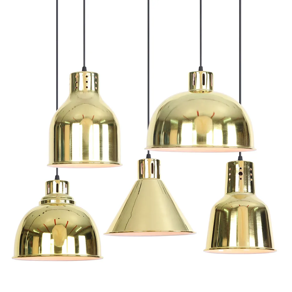Gold Iron LED Pendant Lights Fixture For Living Room Decoration Vintage Loft Decor Hanglampen Lamp Luminaire Suspension | Лампы и