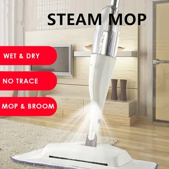 

3-in-1 Steam Mop Spray Mop Broom Set Wooden Floor Flat Mops Home Cleaning Tool with Reusable Microfiber Pads Cloth Drop Shipping