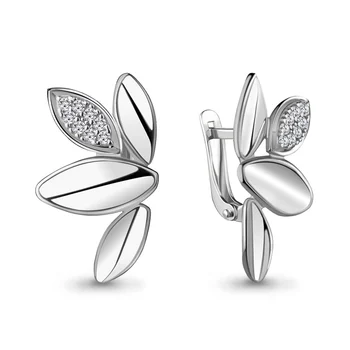 

AQUAMARINE earrings with cubic zirconia, silver 925