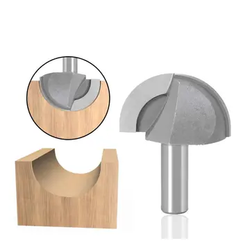

12mm 1/2'' Shank Core Box Router Bit 2 Flutes Carpentry Cutter Tool Woodworking