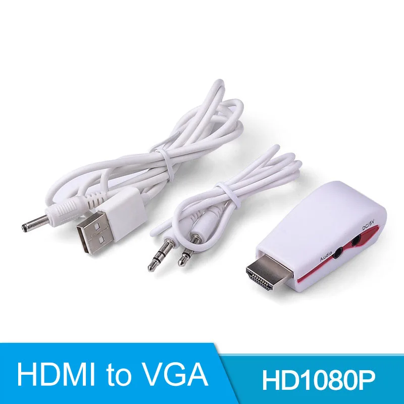 HDMI в VGA конвертер адаптер с аудио кабелем поддержка 1080P для HD tv xbox PS3 PS4 ноутбук ТВ коробка PC проектор VGA кабель