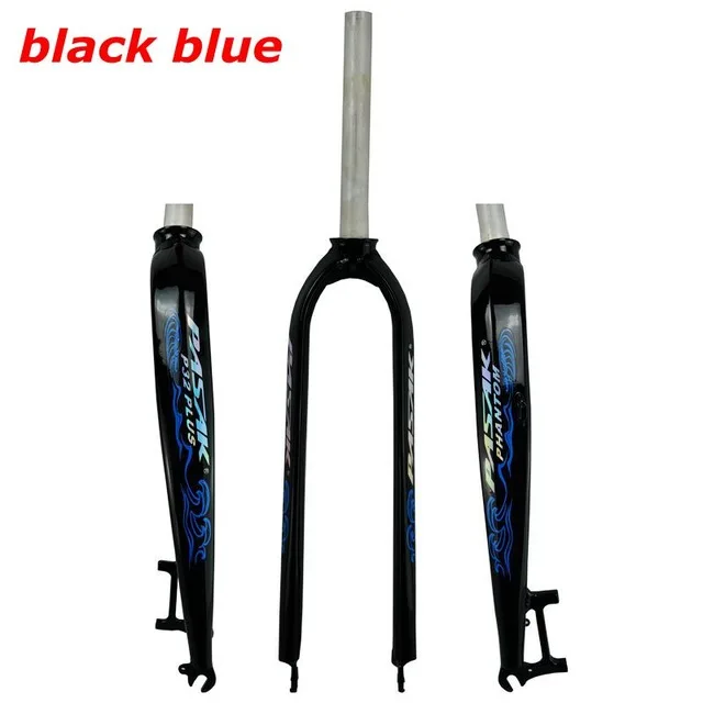 gloss black blue Pasak 2" 27,5" 2" жесткая дисковая вилка MTB горный велосипед дисковые тормоза алюминиевая передняя вилка для велосипеда 1-1/8 700C диск для дорожного велосипеда вилка - Цвет: gloss black blue