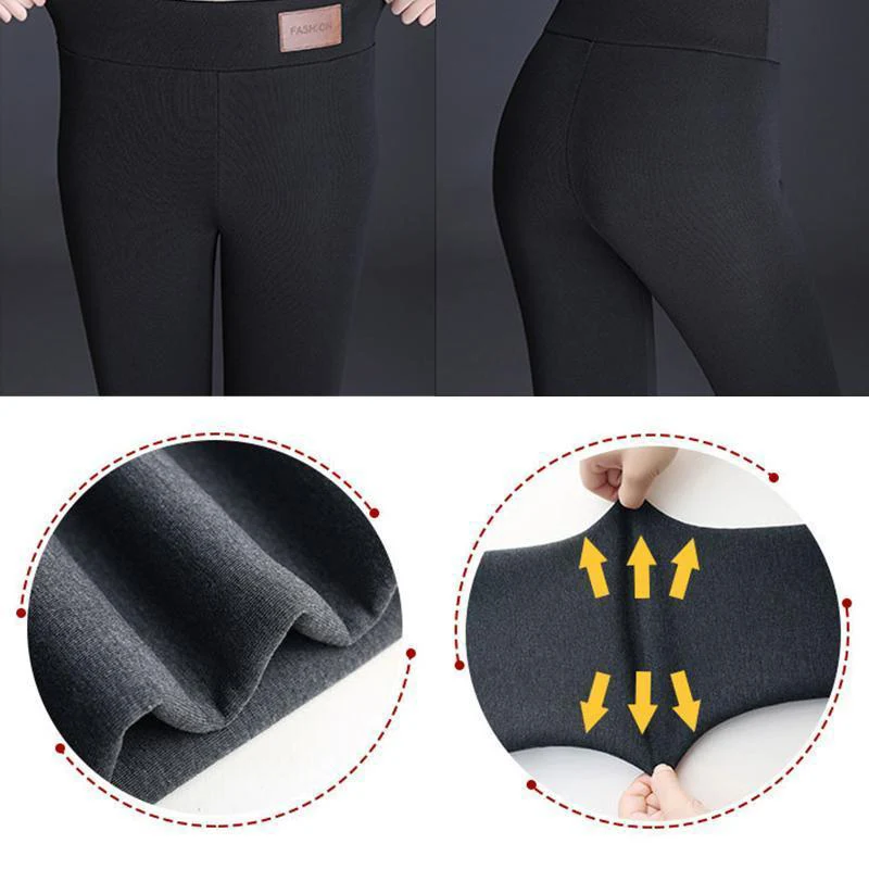 Новые женские теплые зимние эластичные леггинсы-карандаш с флисовой подкладкой |