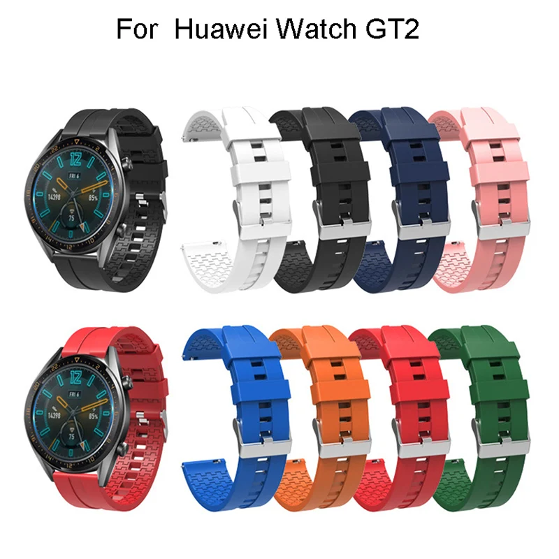 22 мм силиконовый ремешок для часов huawei Watch GT2 Band смарт часы браслет Браслет замена