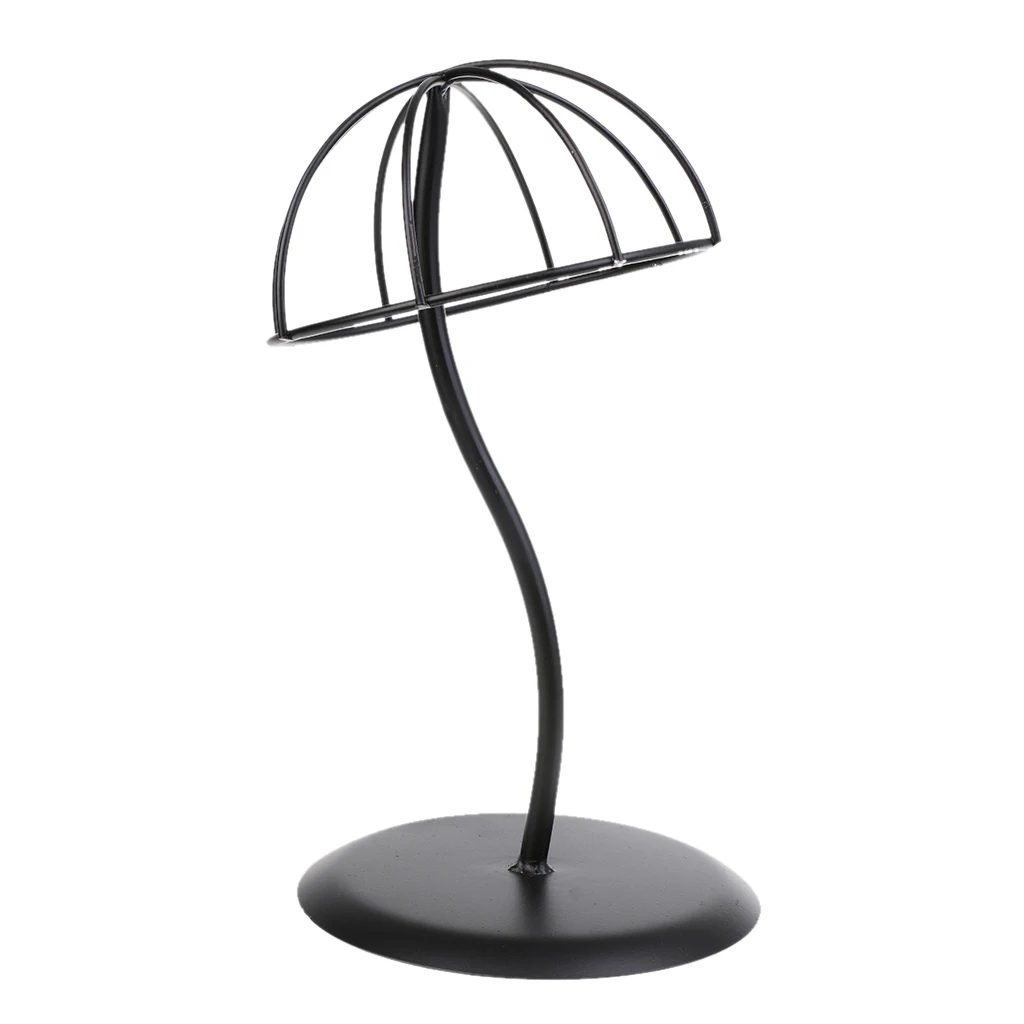 Black Iron Wig Hair Head Hat Cap Display Holder Stand Tool Storage Rack